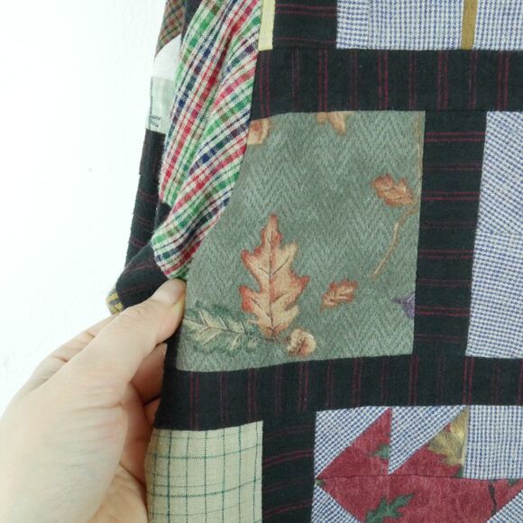 Handmade Large Patchwork Quilt Coat Jacket Cottagecore Grannycore Farmcore Boho - Picture 3 of 11